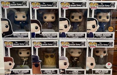 Funko Pop! Vinyl: The Addams Family Lot Collection of 8 Figures with a Chase
