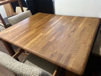Wooden table and 4 chairs