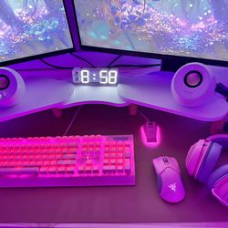 Pink Razer Gaming Headphones + Keyboard