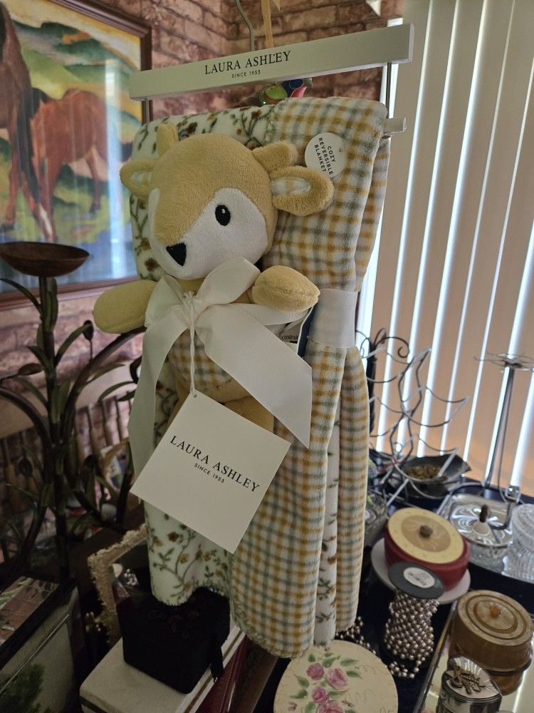 Laura Ashley Toy And Blanket New