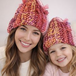 Multicolored Winter Beanie - Perfect For Ages 5+
