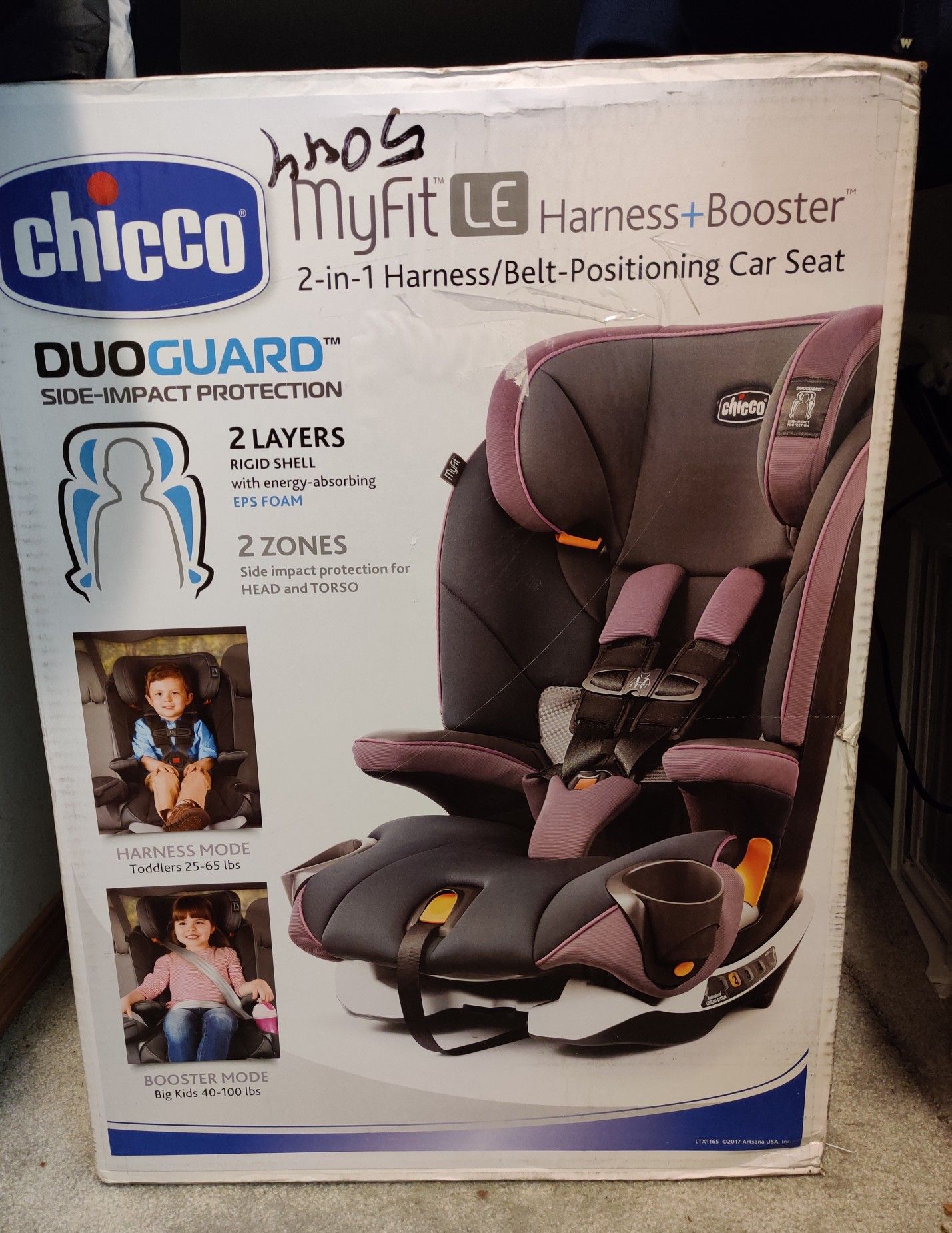 Chicco Myfit LE Harness + Booster Car Seat NIB