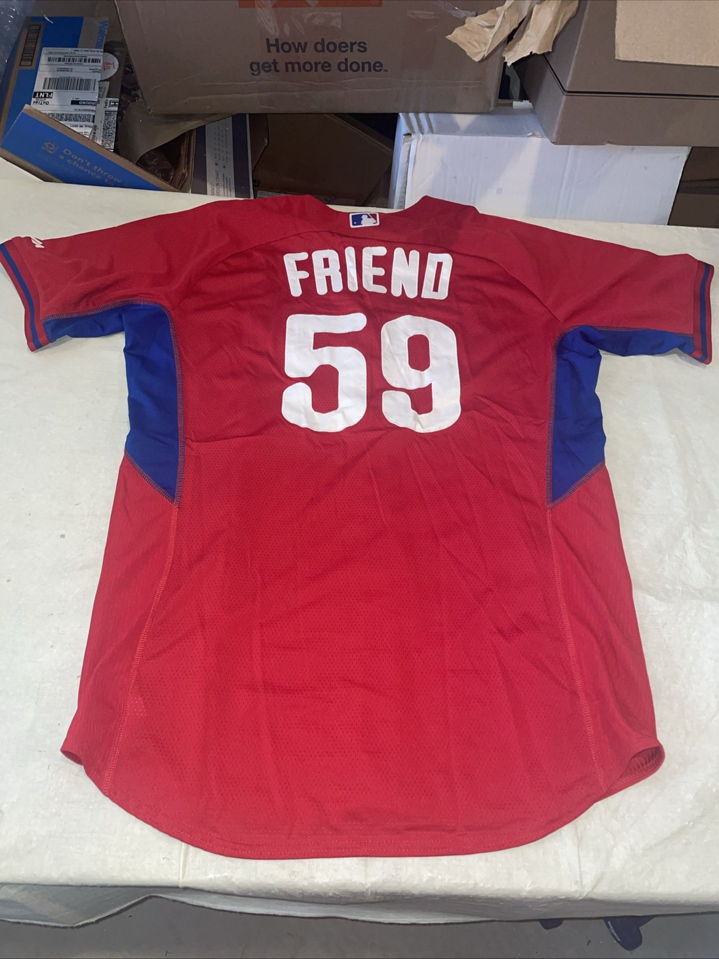 Game Used Justin Friend Philadelphia Phillies Jersey MLB Milb Mens