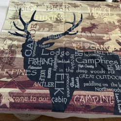Like New Rustic Elk Wall Tapestry (Non-Smoking Home)