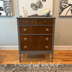 Refinished Colonial Style Highboy Dresser