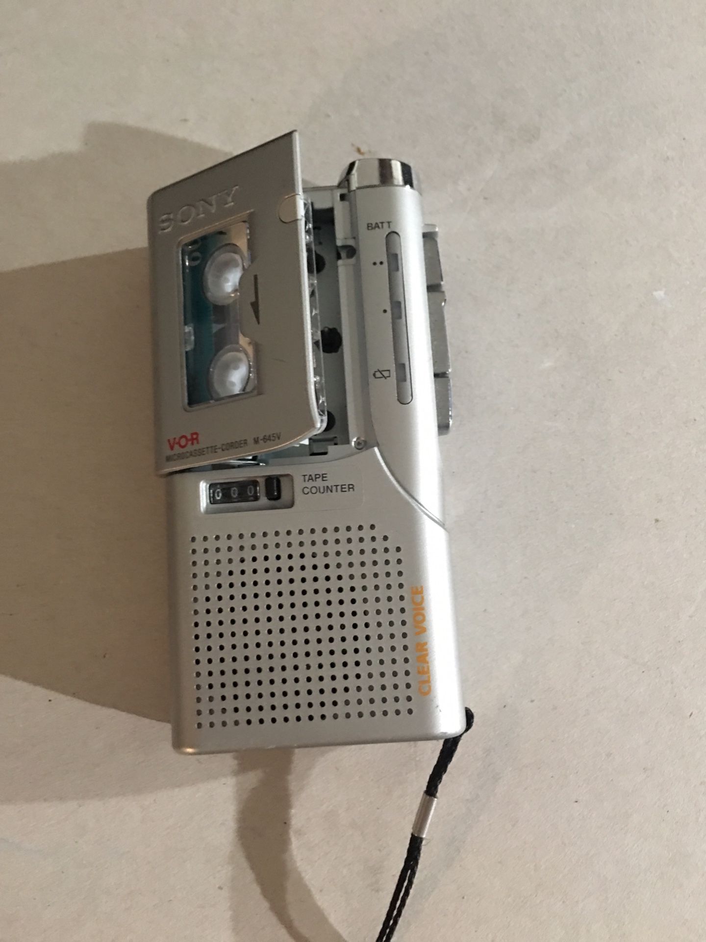 Sony M-645V microcassette recorder