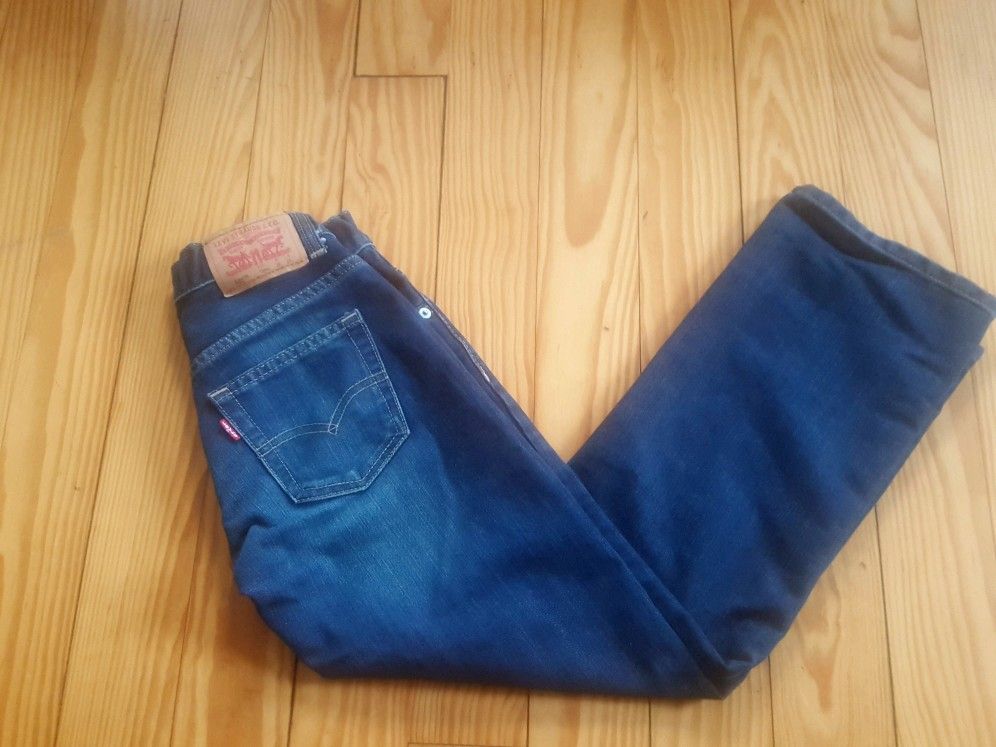 Levi's 505 boys blue denim jeans size 10 reg 25x25