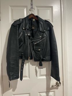 Black Leather Moto Jacket with Belt
