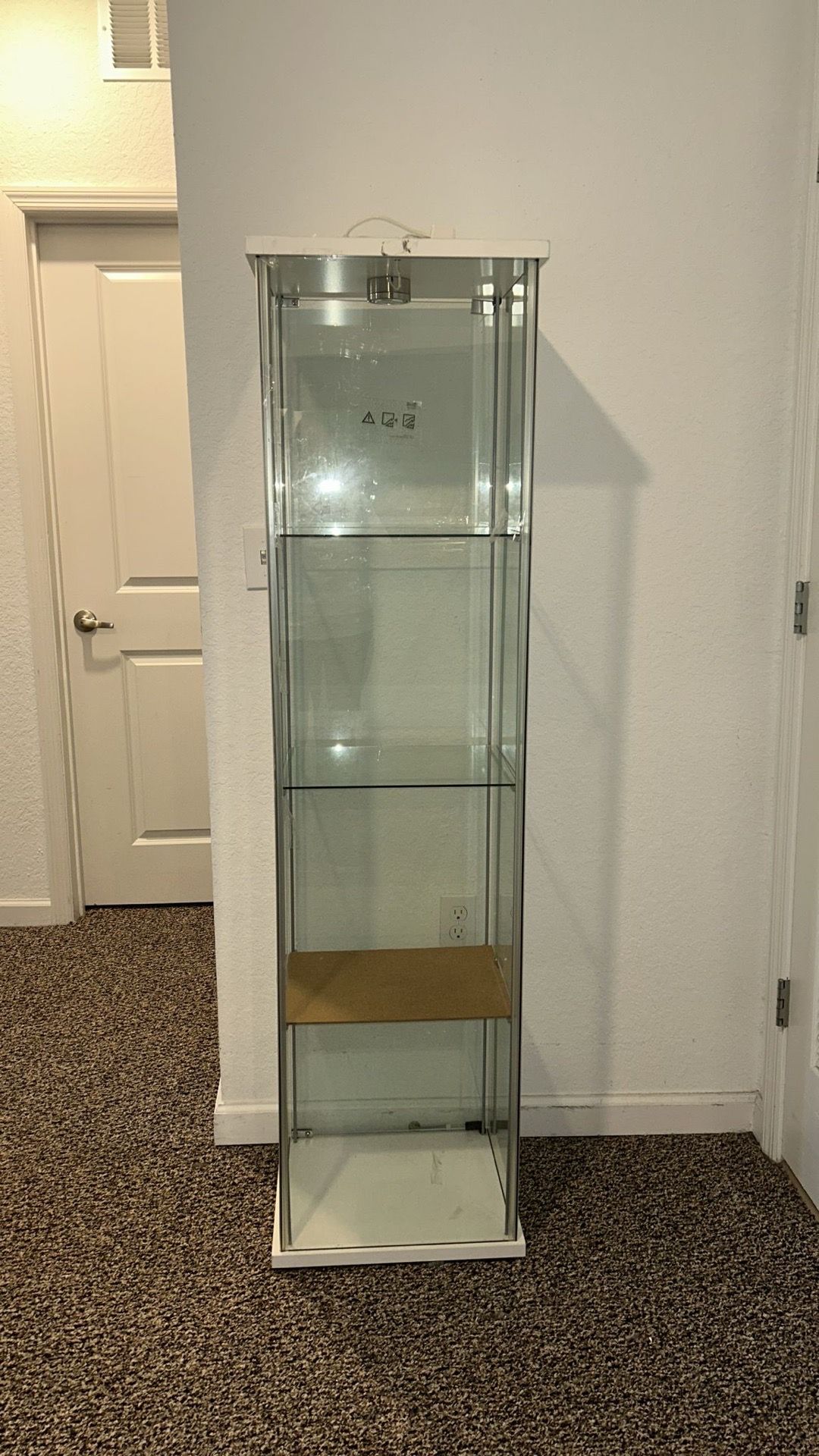 4-Shelf Glass Display Cabinet – Great for Collectibles, Decor, or Retail