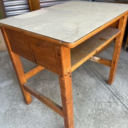 Antique/ Vintage Wooden School Desk 