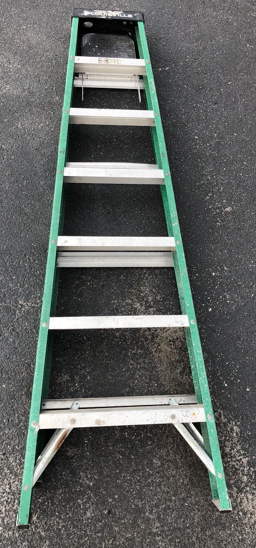 Louisville Ladder 7 FT Fiberglass Ladder - Type II - 225 LBS Load Capacity