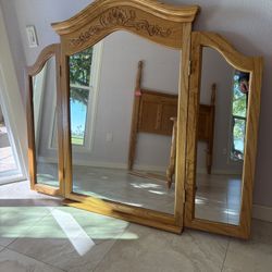 Carved Dresser Mirror 