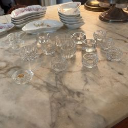 Crystal And Glass Salt Pepper,Limoges Bone Side Dish