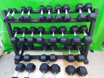 5-75 EXAGONAL DUMBBELLS SET