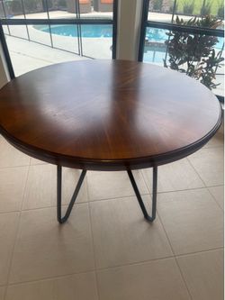 Solid wood table 44”