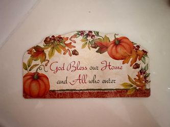 God bless our home magnetic notepad holder