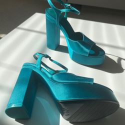 Zara Turquoise Heels 