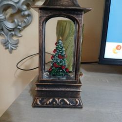 Musical Christmas Snow Globe Lighted With Swirling  Glitter 