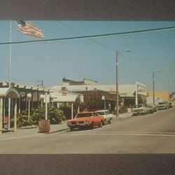Fort Bragg California Street Scene Post Office on Franklin St. 1970's Cutlas Car Postcard Vintage Collectible PC