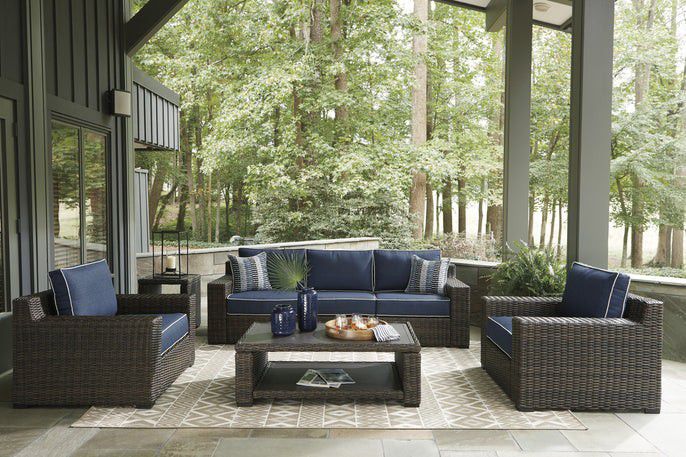 Grasson Lane Contemporary Outdoor Seating Set

by Ashley Furniture

4-Piece (Sofa & Loveseat & Chair & Coffe Table )
