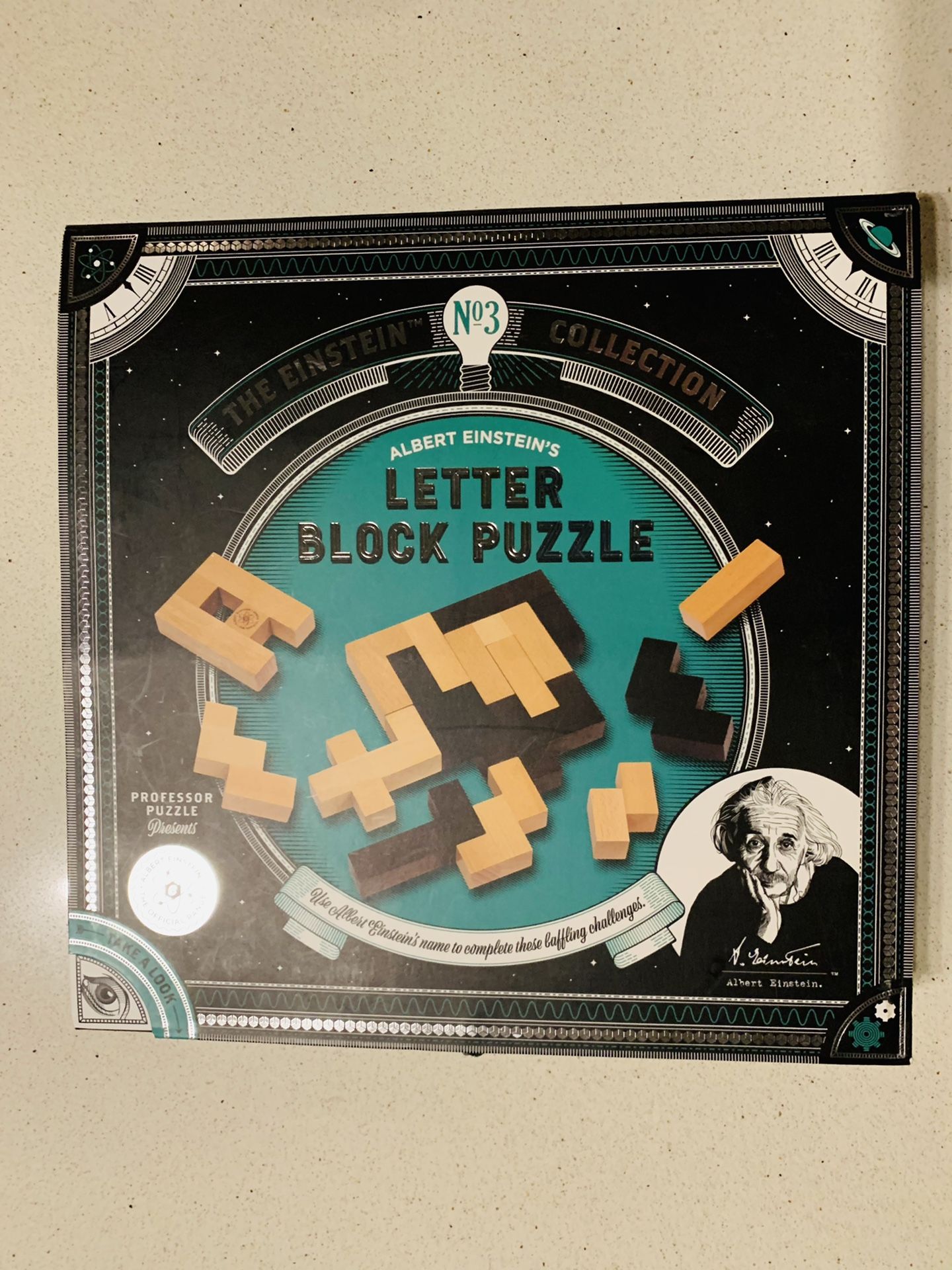 Letter Block Puzzle Albert Einstein # 3 Logic Game