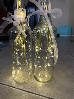 Glass Bottles With Fairy Lights
