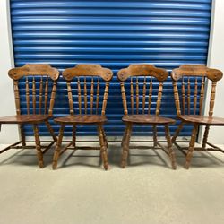 Chairs - Vintage Solid OakChairs - Set Of 4