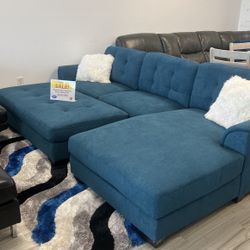BEAUTIFUL BLUE/GREEN BISCAYNE SECTIONAL SOFA SET!$899!*SAME DAY DELIVERY*NO CREDIT NEEDED*EASY FINANCING*LABOR DAY SALE*