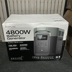 EF ECOFLOW Portable Power Station DELTA 2 Max, 2400W LFP Solar Generator, Full Charge in 1 Hr, 2048Wh Solar Powered Generator for Home Backup