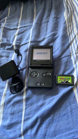Gameboy advance sp black with charger and Mario and Luigi superstar saga
