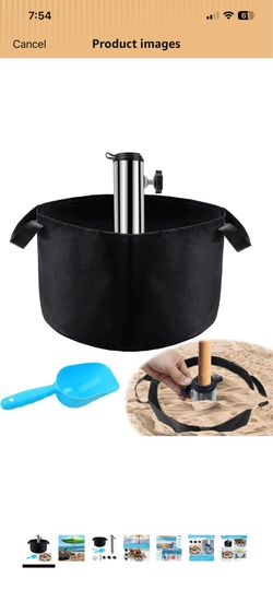 Beach Umbrella Base Weight Bag with Sand Anchor 600D Oxford Cloth
