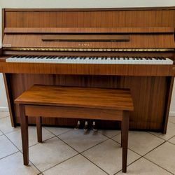 Kawai upright piano with bench 
