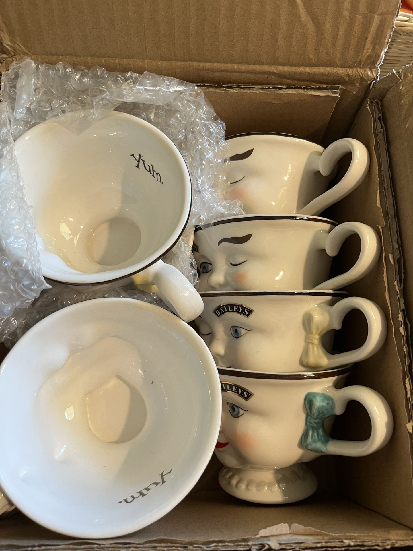 Bailey's Yum Winking Face Coffee Mug Cups