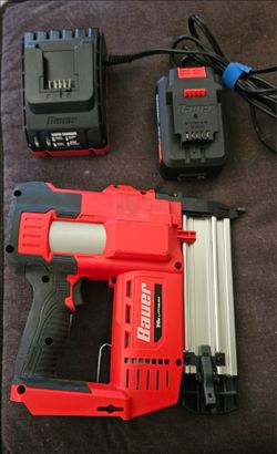 Bauer 18 GA BRAD NAILER ¾" - 2" w/rapid charger and  20 V battery