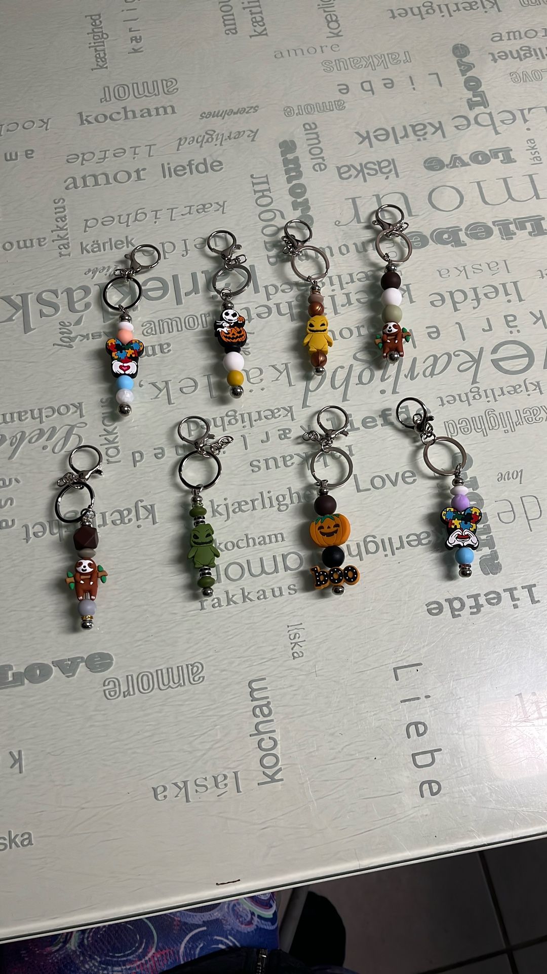 8 New Adorable Character Keychains. $3.50 Each