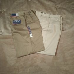 Two Men's New Croft And Barrow Pants 32x30