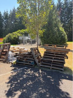 Well used wooden pallets. All or None!