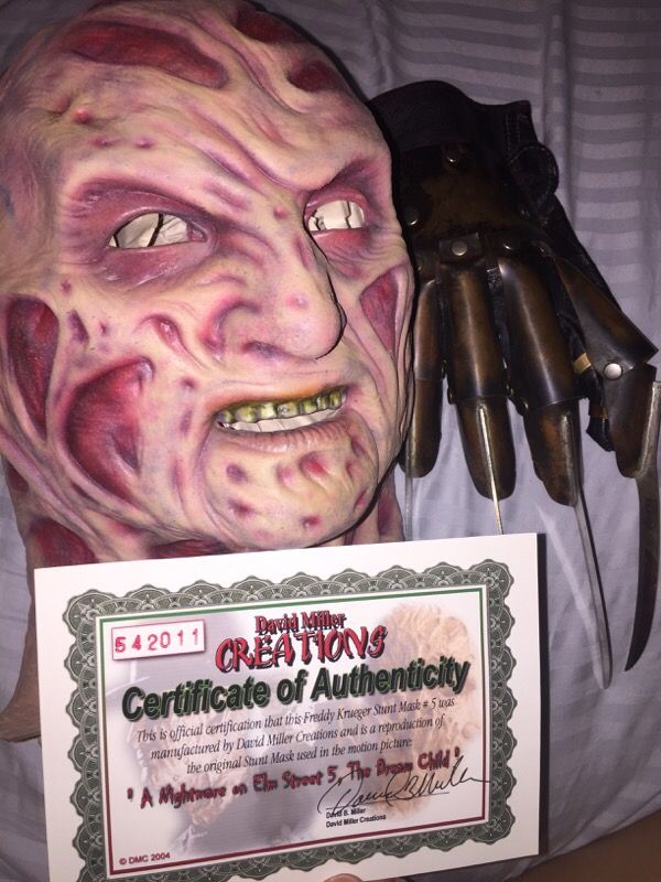 Real Freddy Krueger Mask and Glove