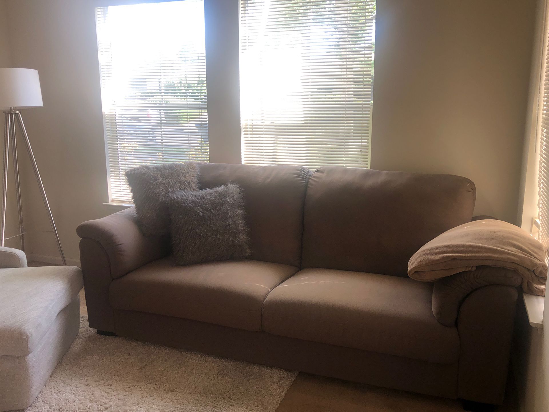 Beige couch in great condition - $60