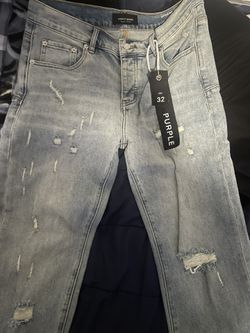 Straight Purple Jeans Size 32