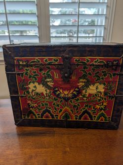 Antique Oriental Wood Box