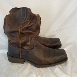 Ariat Sport Rambler Boots Men 11.5 D Bartop Brown Western Square Toe American