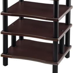Monolith 4 Tier Audio Stand XL - Open Air Design, Each Shelf Supports up to 75 Lbs, Perfect Way to Organize AV Components, Espresso