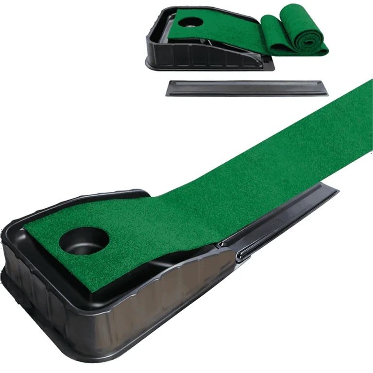 Golf Putting Green, 8.5FT Indoor Golf Putting Mat With Auto Ball Return, Golf Putting Set Mini Golf Game For Home Office Backyard Party, Golf Gifts Fo