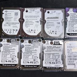 13x SSD HHD PC storage lot 250gb 500gb 160gb 120gb Seagate, WD Scorpio, Hitachi, Lenovo 1tb 