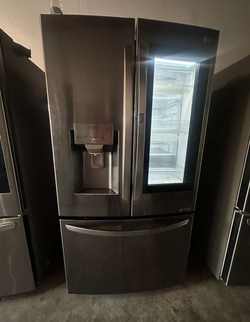 LG French Door Fridge w/ InstaView + Ice/Water – Black Stainless
