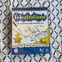 Telestrations 6 player family pack drawing game new in shrink