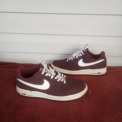 Air Force 1 Nike Burgundy Low Wine Suede Sz 10
