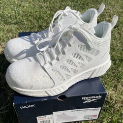 Reebok Fusion Flexweave Work Composite Toe Athletic Mid Cut RB540 Womens 10.5  white shoes 