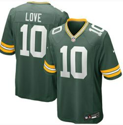 New! Men's Green Bay Packers Jordan Love Green Player Game Jersey XL